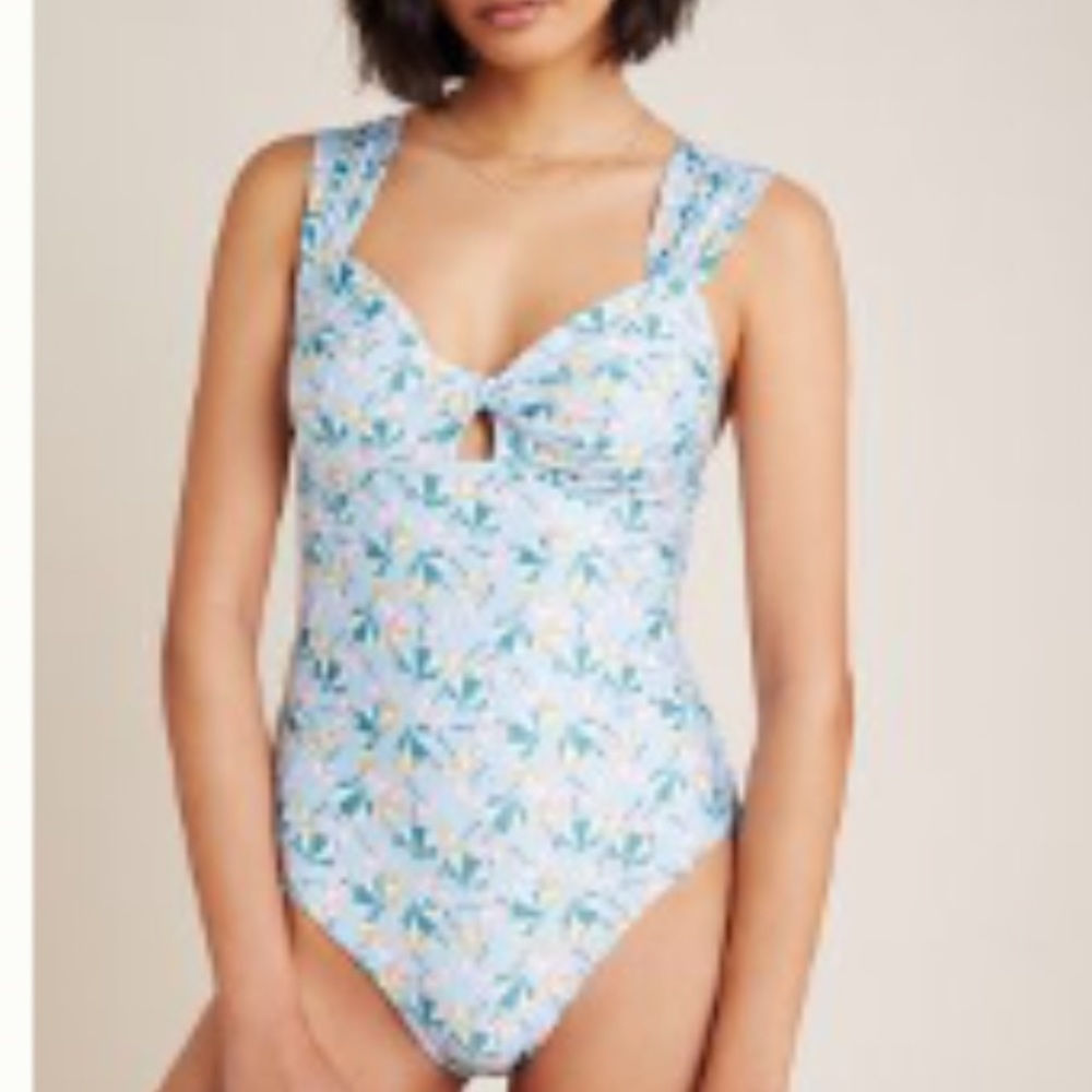 Anthropologie Ruin Twist Front Bathing suit